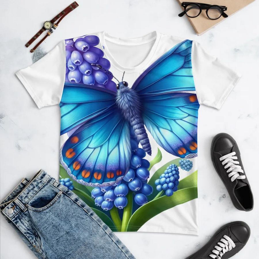 Butterfly Bliss All-Over Print Women's T-Shirt product image (4)