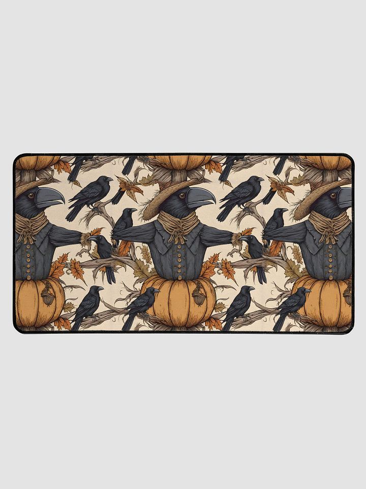 Desk Mat (31.5x15.5 inches) - Harvest Scarecrow Vintage Illustration Design product image (1)
