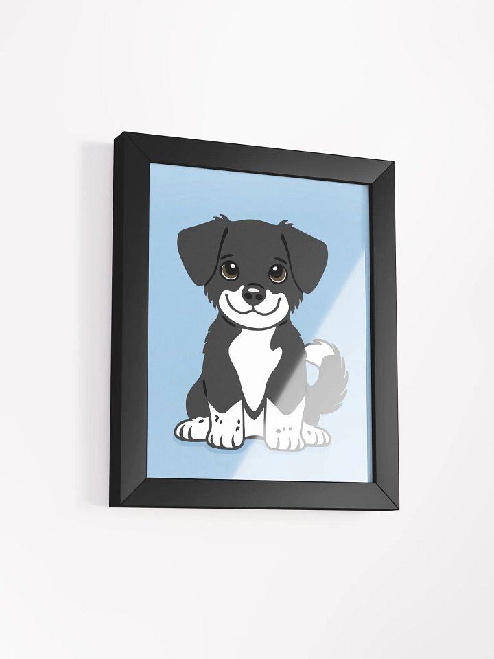 BLACK & WHITE LABRADOR PUPPY FRAMED ILLUSTRATION product image (9)