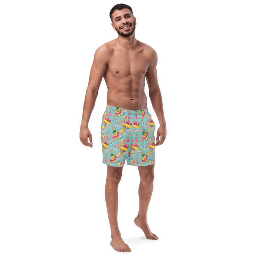 Funny Floaties Summer Hawaiian Men's Swim Trunks product image (6)