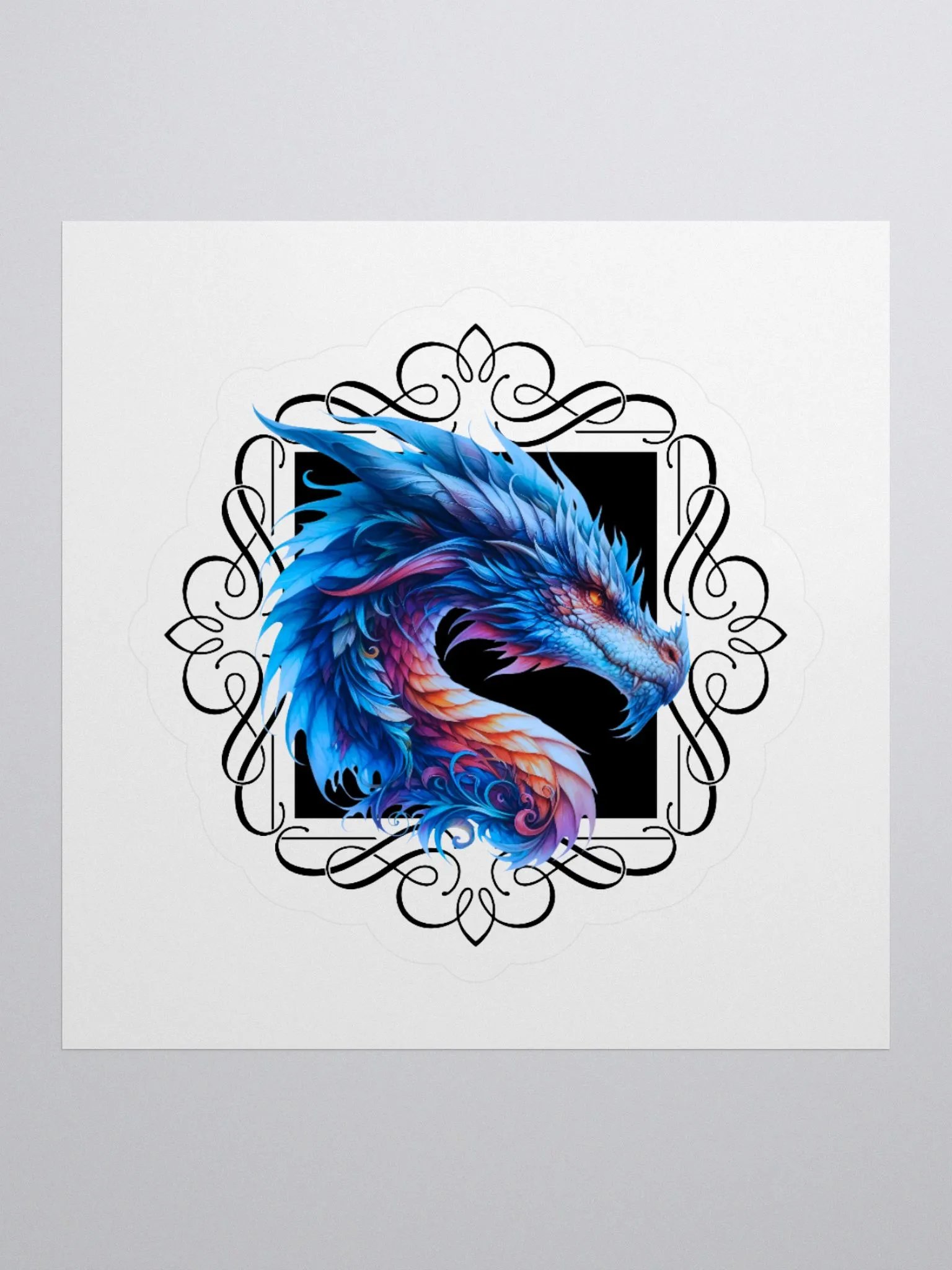 Mystical Blue Dragon Kiss Cut Stickers product image (4)
