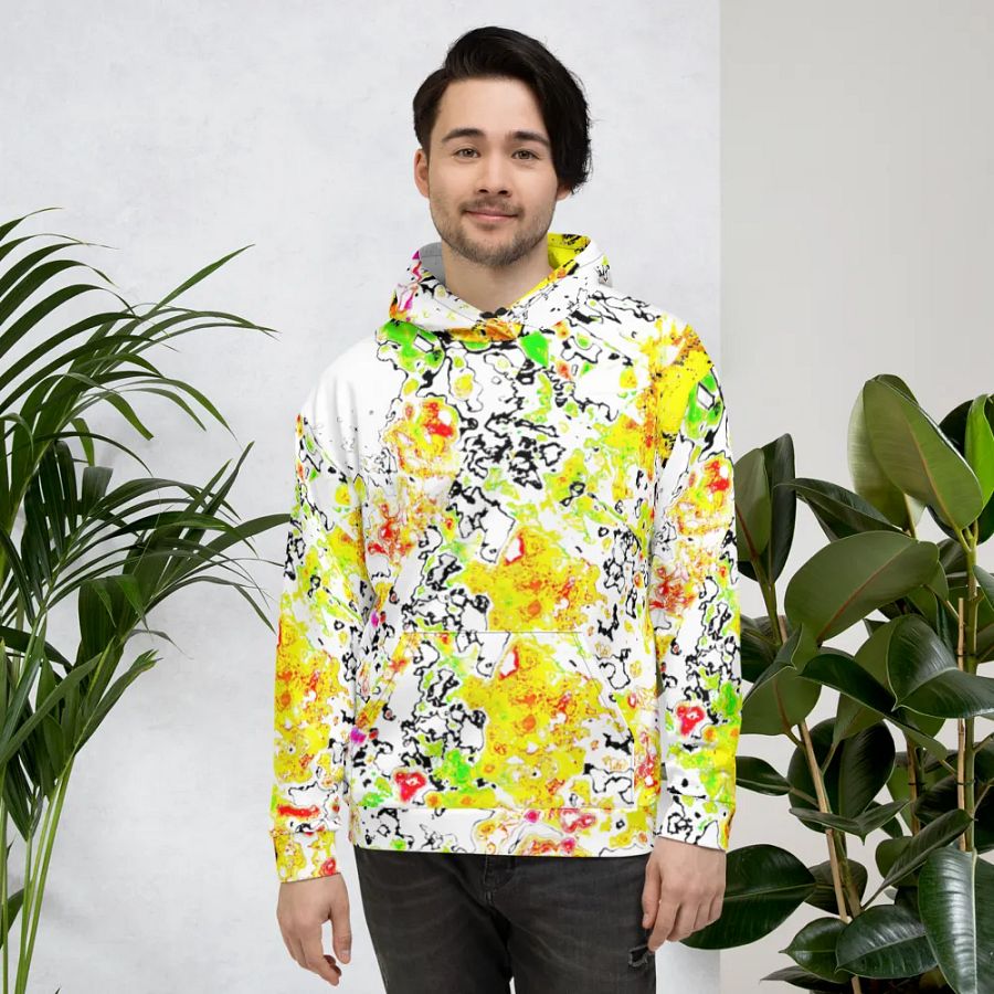 Abstract Vibrant Daisy Flower Unisex Pull Over Hoodie product image (12)