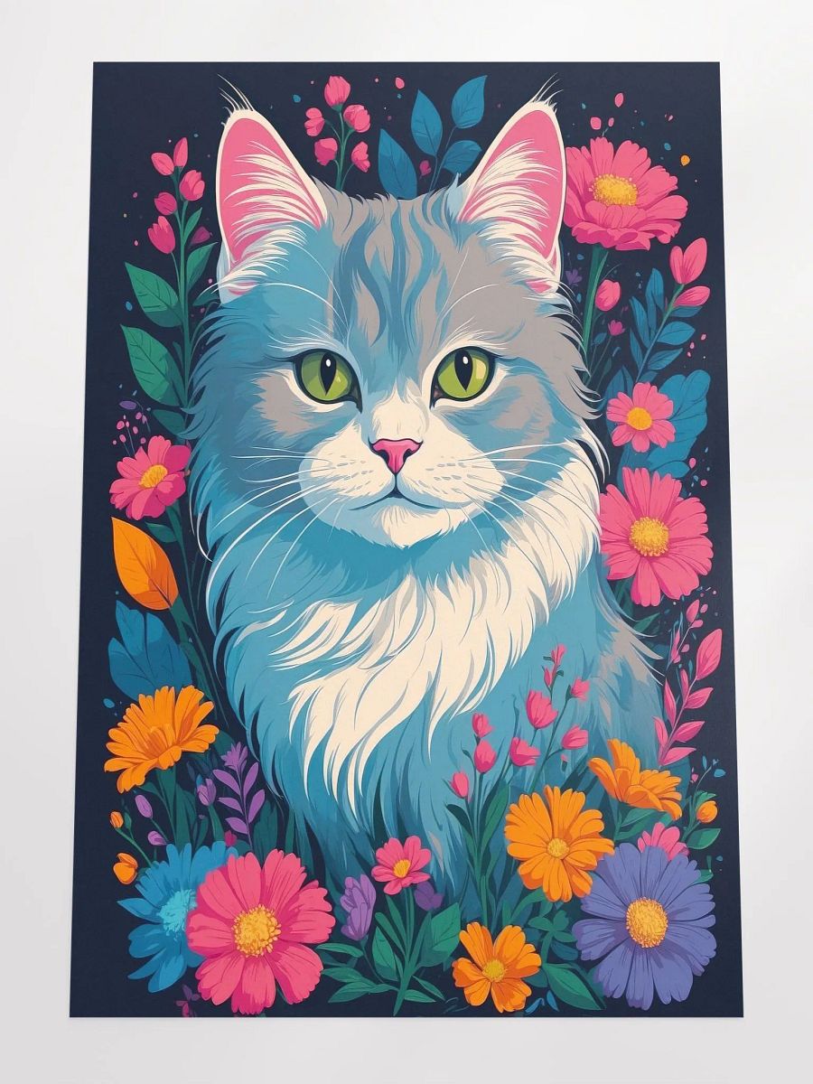 Flower Cat v1 - Poster - Large 24x36 Inches product image (4)