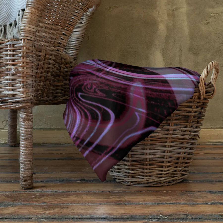 Pink, Black and Blue Swarm Pattern Urban Design Throw Blanket product image (22)