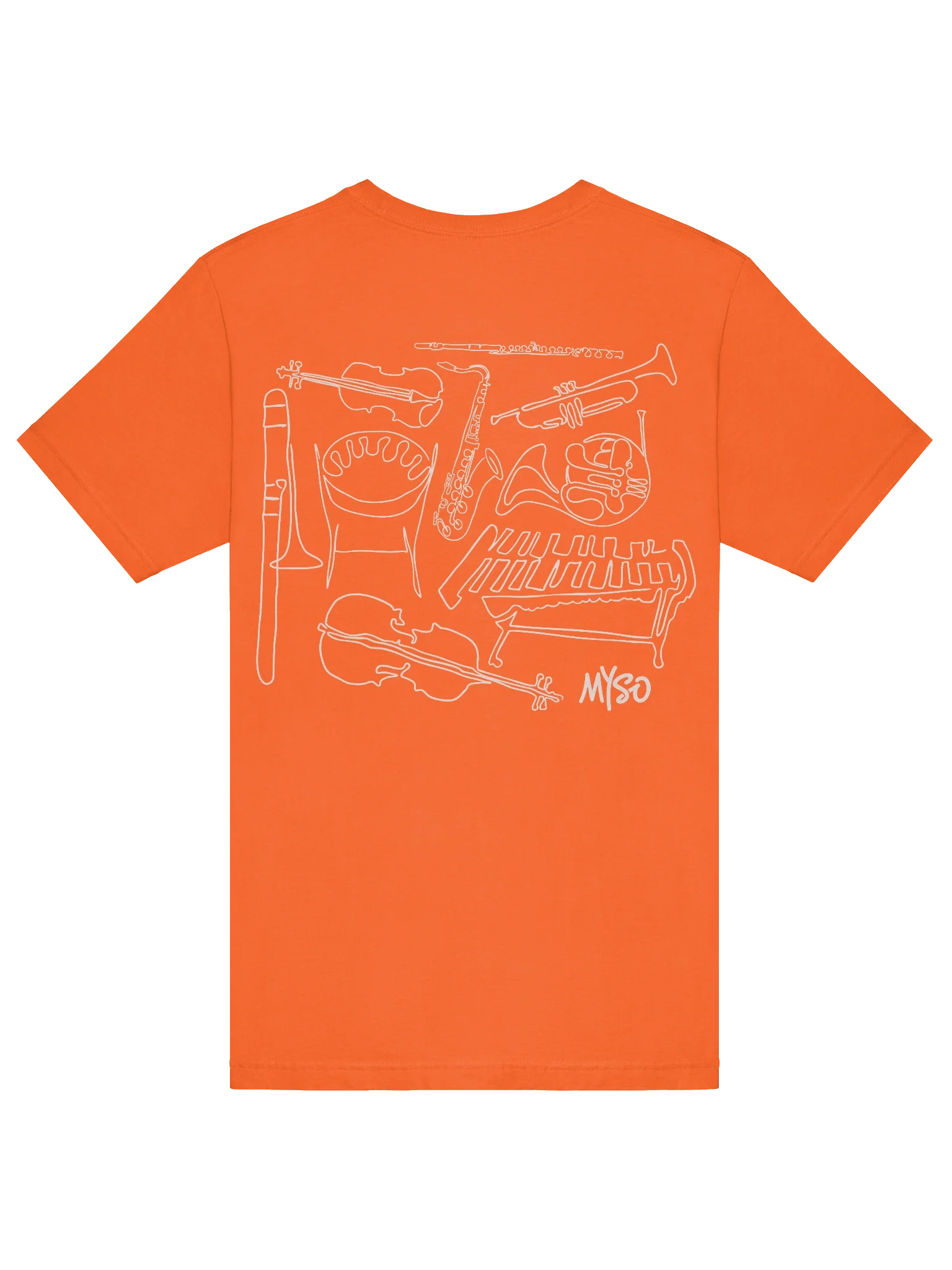 MYSO Adult Orange Instrument T-shirt product image (6)