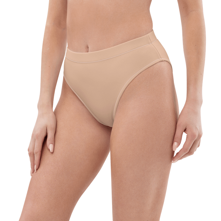 Cream Eco-Green High Waisted Bikini Bottom product image (2)