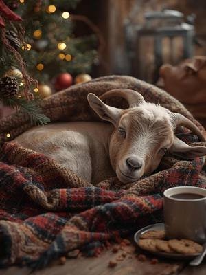 Cozy Winter Nap Collection from SpazticGoat @ Rebubble.  #holidayvibes #spazticgoat #uniquegifts #redbubbleshop #animalart #cozyvibesaesthetic #cozyvibes #totes #giftideas