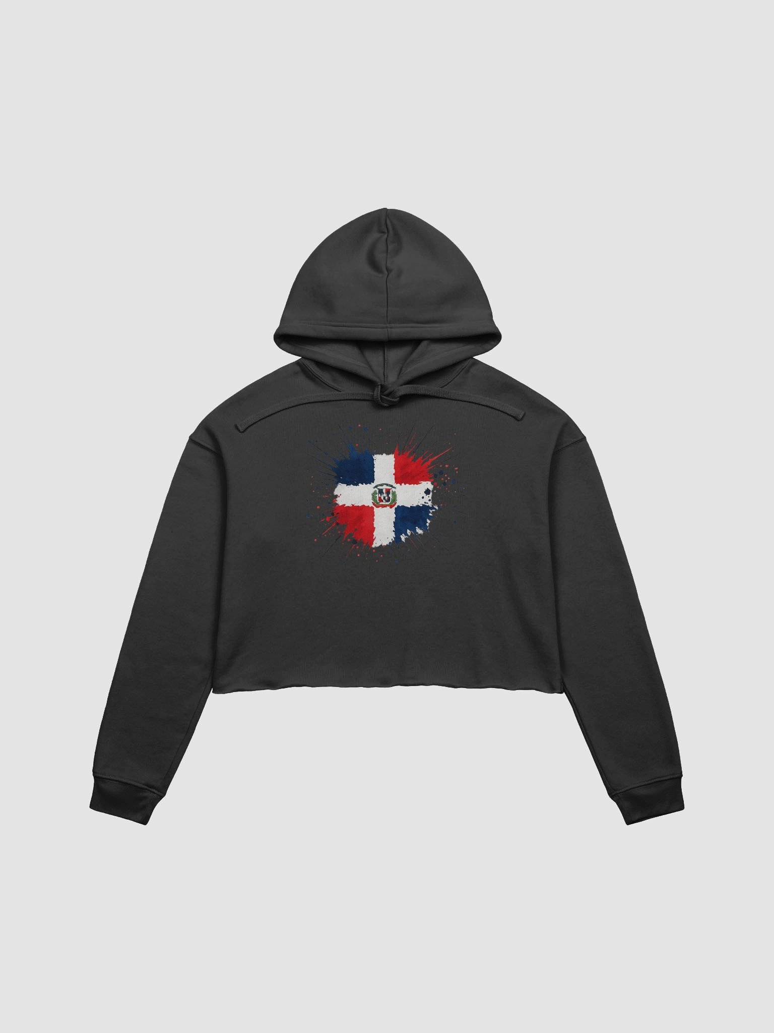 Dominican Splatter Flag Crop Hoodie product image (2)
