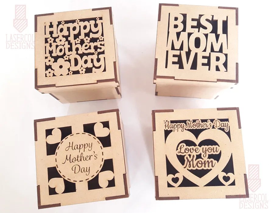 Mother's Day Gift Box (4 Styles) - Laser Cut Files product image (3)