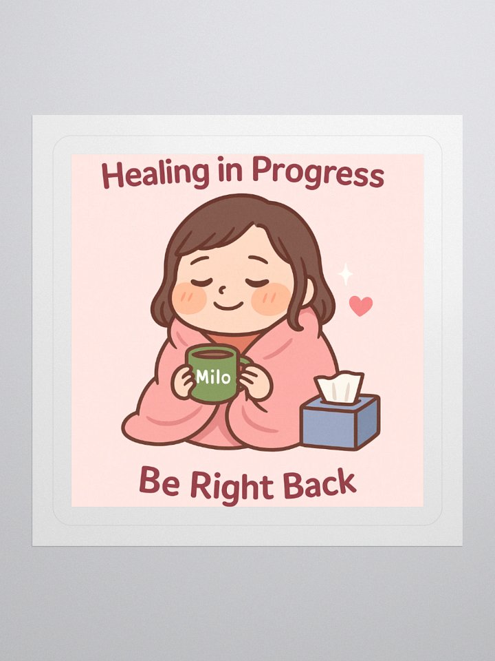 Healing in Progress – Chibi Self-Care Sticker product image (1)