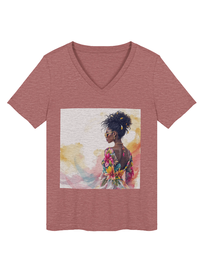 Floral Chic V-Neck Tee product image (1)