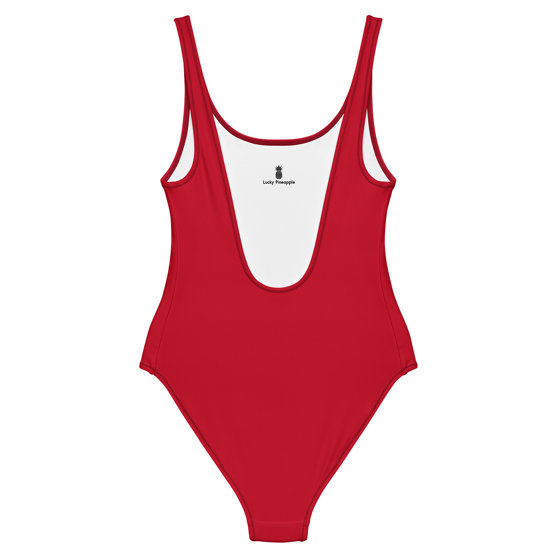 Sports Car Red Solid Color Retro Inspired Women's One Piece Swimsuit product image (2)
