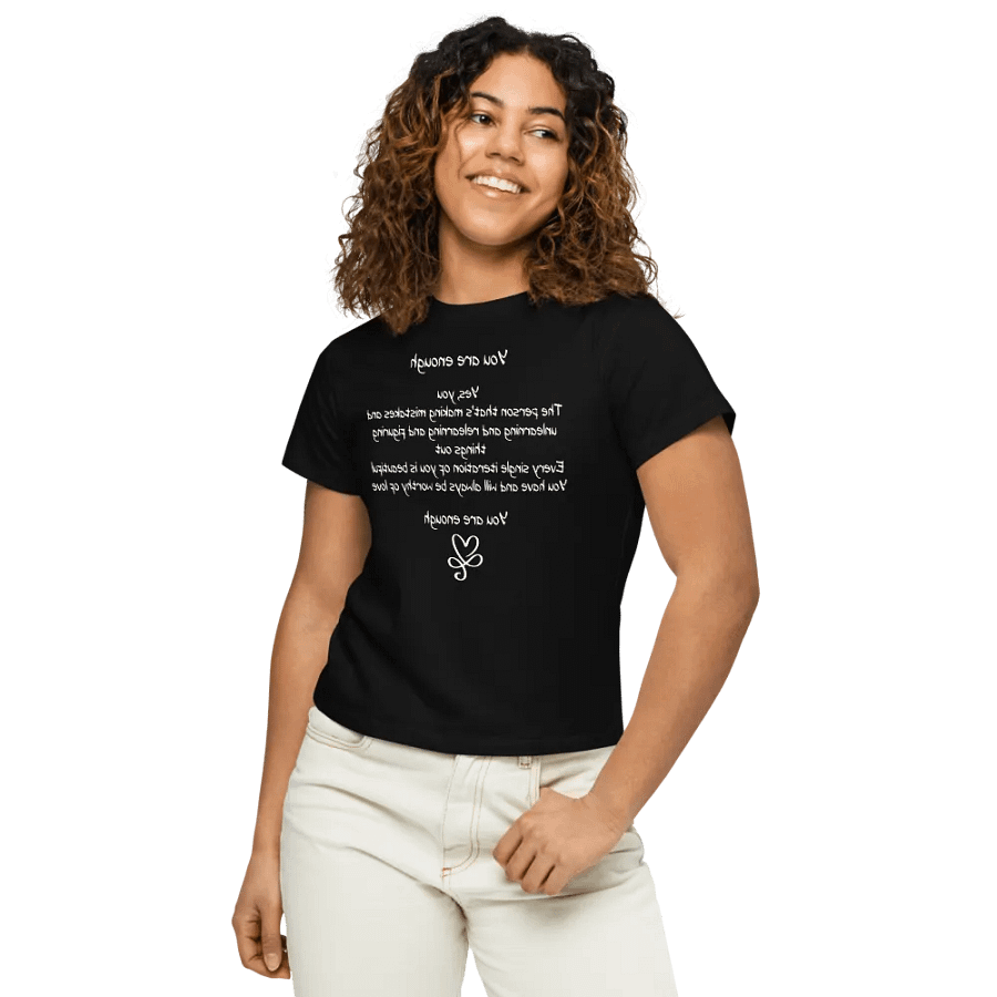 Printed Short T-Shirt - You Are Enough product image (5)