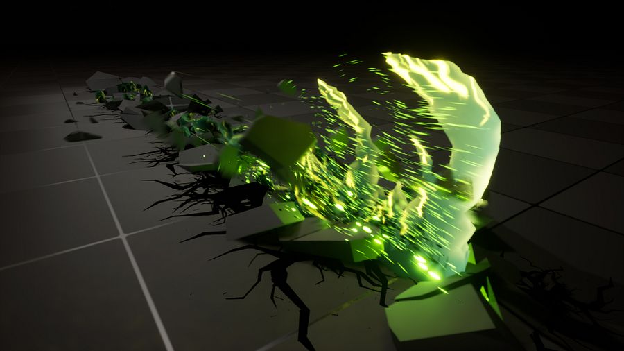 Ground Slash in Unreal Engine 5.4 Niagara | Download Files product image (2)
