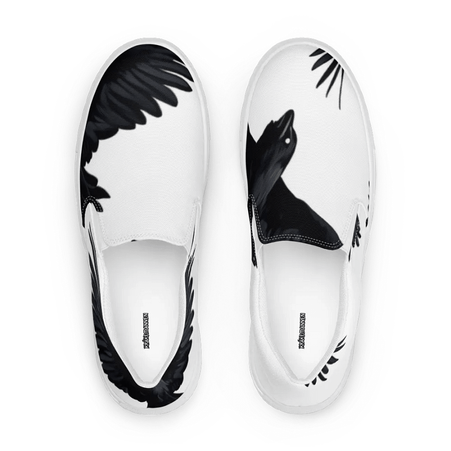 Men's Slip-On Canvas Shoes with Unique Crow Design 🖤 product image (2)
