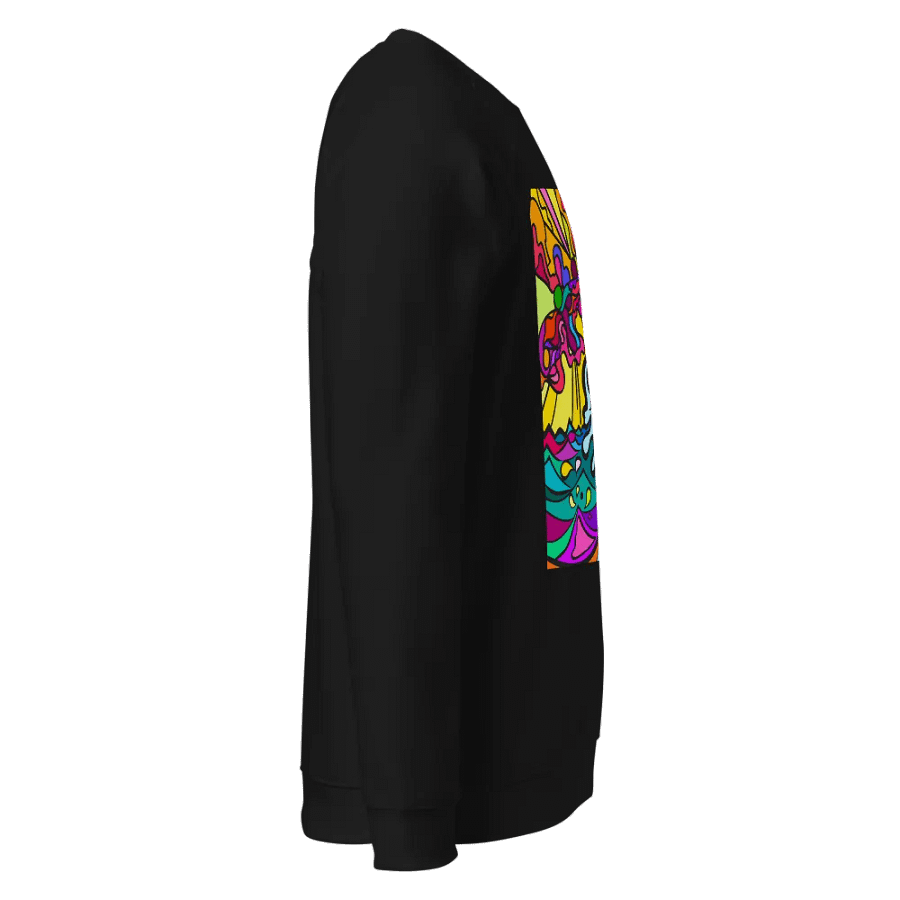 Vibrant Mosaic Raglan Sweatshirt - Wave at Sunset product image (8)