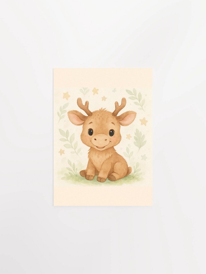 Baby Moose Dreamscape | Ethereal Black Space Poster product image (6)