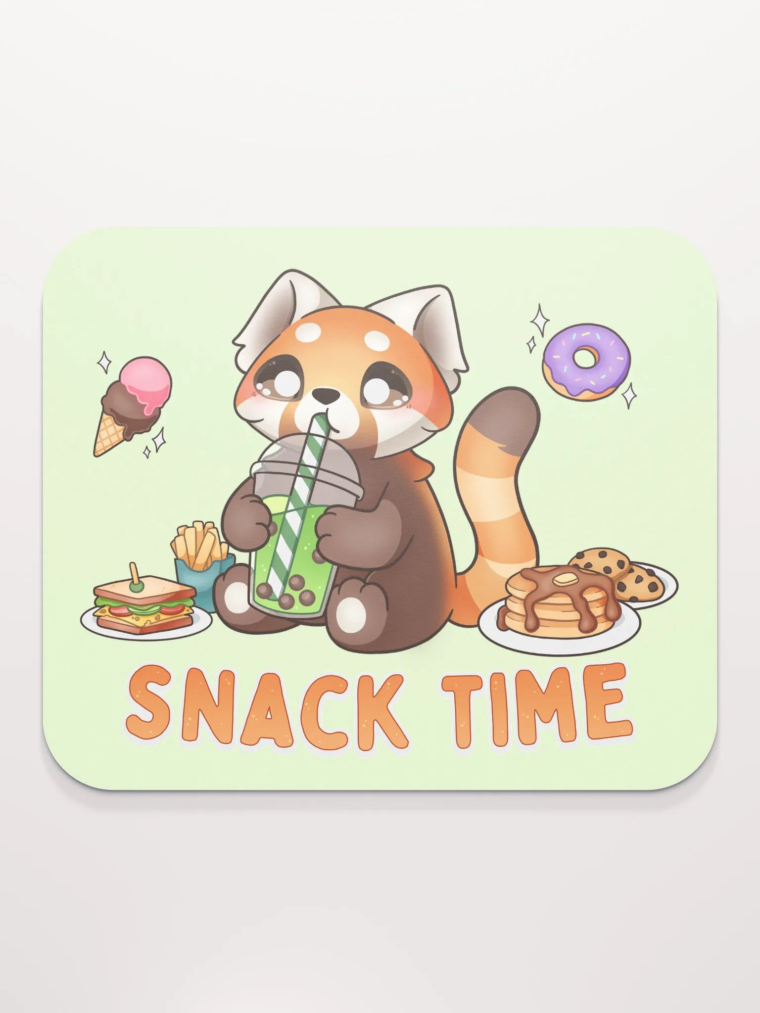 Snack Time Red Panda Mouse Pad product image (2)