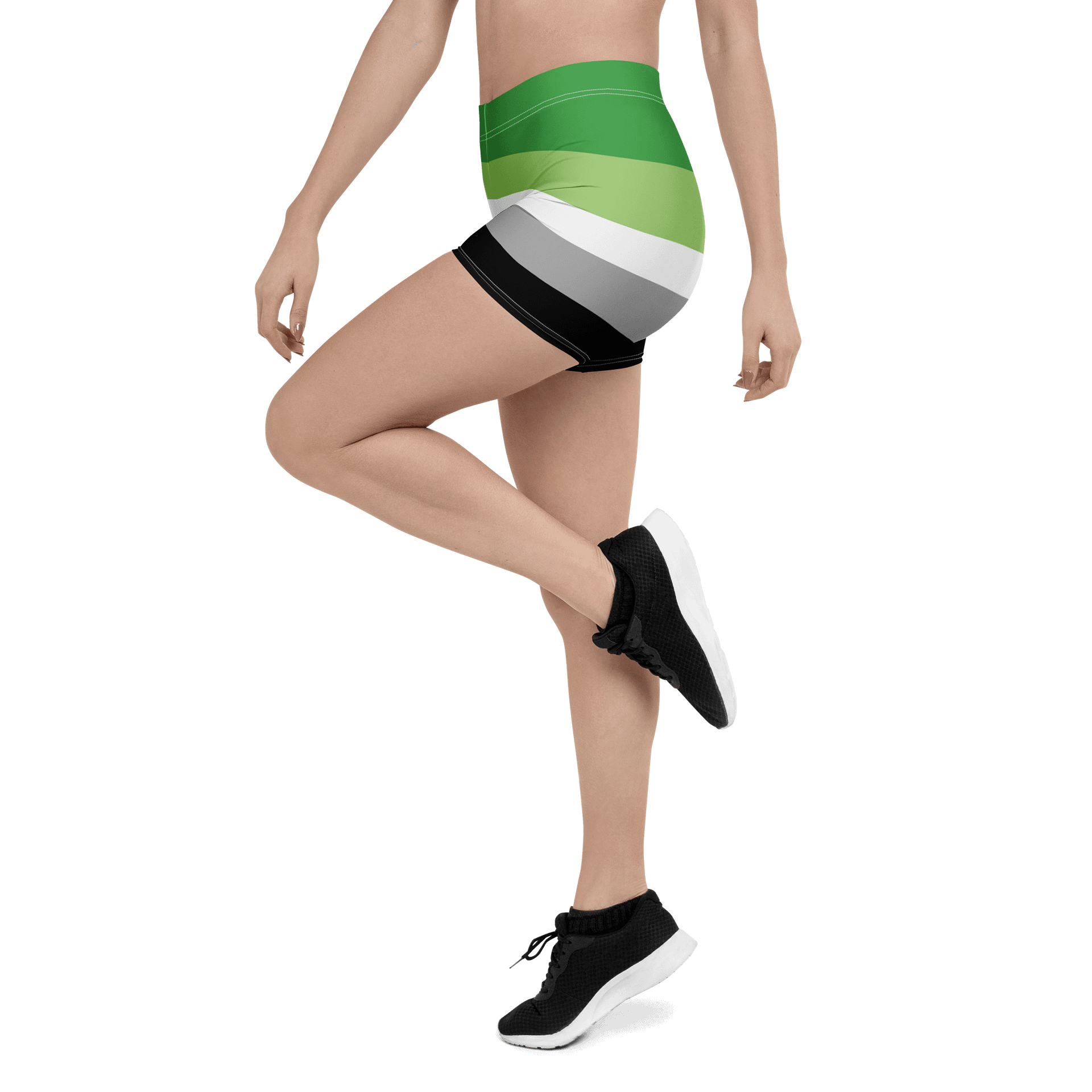 Aromantic Pride Flag Bike Shorts product image (4)