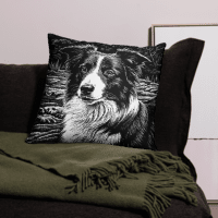 Border Collie Throw Pillow product image (5)