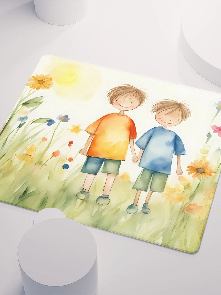 Two Children Born Happy, Gaming Mouse Pad, 2 Sizes product image (3)