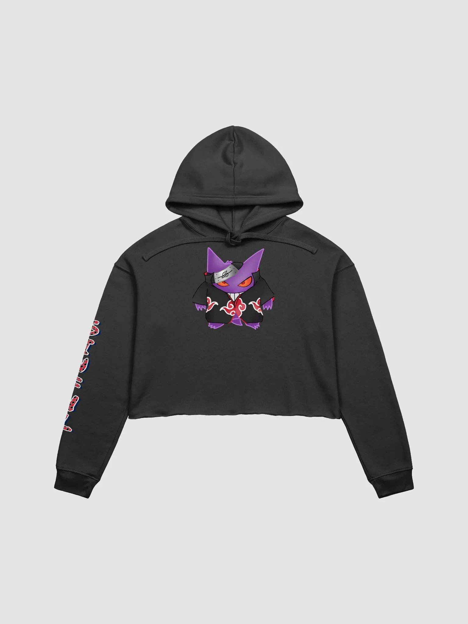 Gengar X Itachi (akatsuki) Bella+Canvas Fleece Crop Hoodie product image (1)