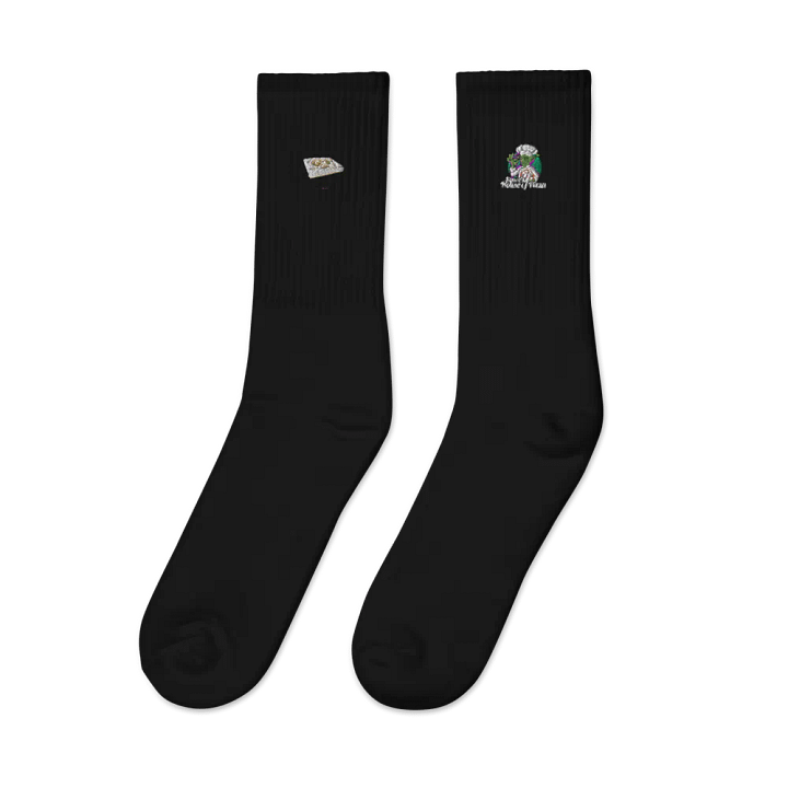 Squee’s House of Pizza Embroidered Crew Socks product image (2)