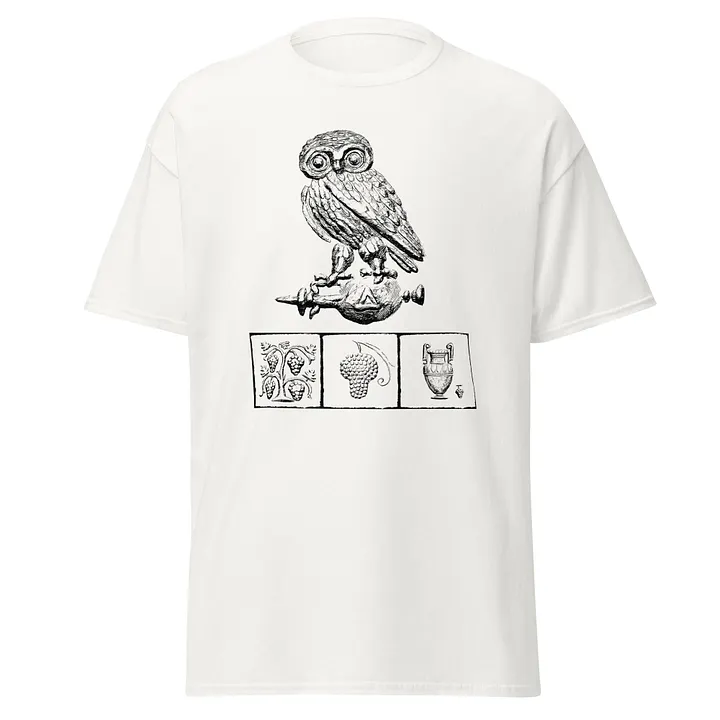 Athenian Owl Ancient Greek Art circa 150 BC, T-Shirt product image (1)