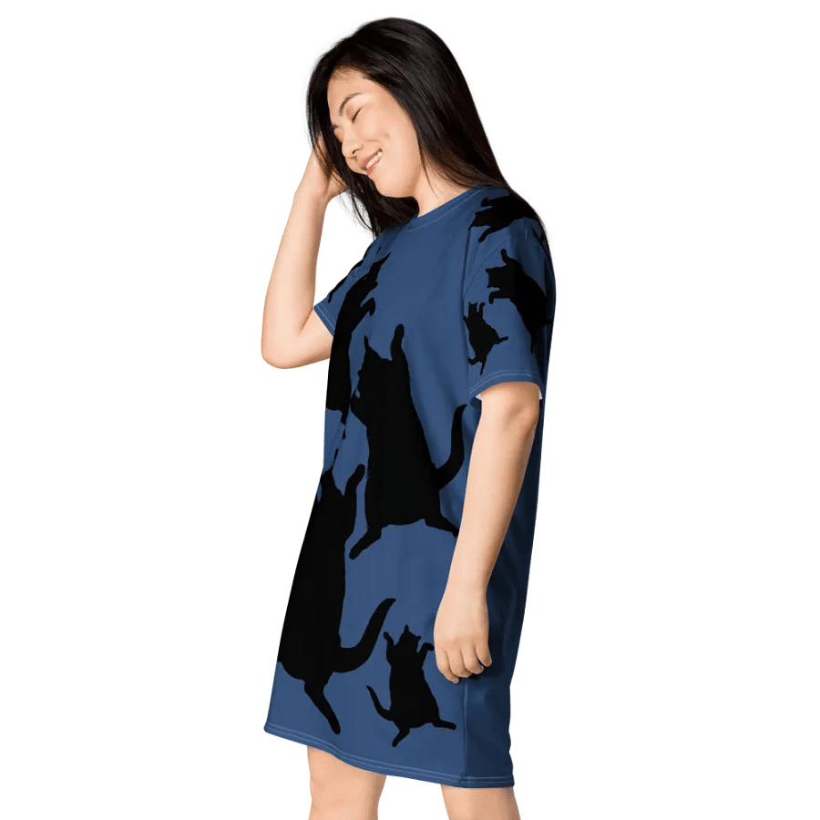 Childless Cat Ladies Run This Country Blue T-Shirt Dress product image (5)