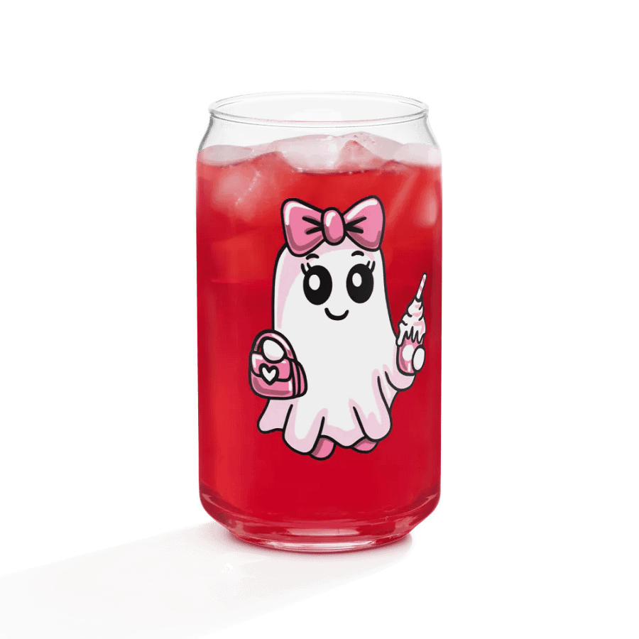 Cute Ghost 16oz Can-Shaped Drinking Glass product image (3)