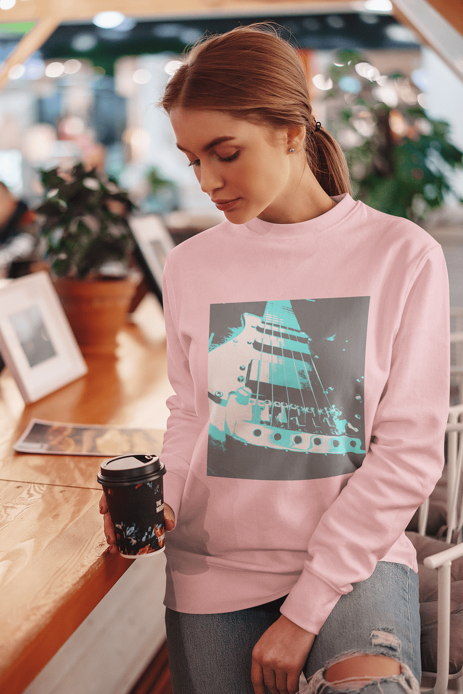 Blue Guitar Crewneck Sweatshirt - Unisex product image (1)