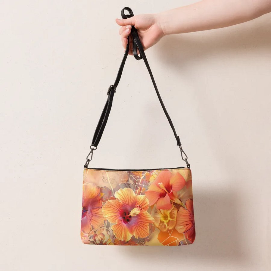 Golden Hibiscus Dreams Crossbody Bag product image (7)