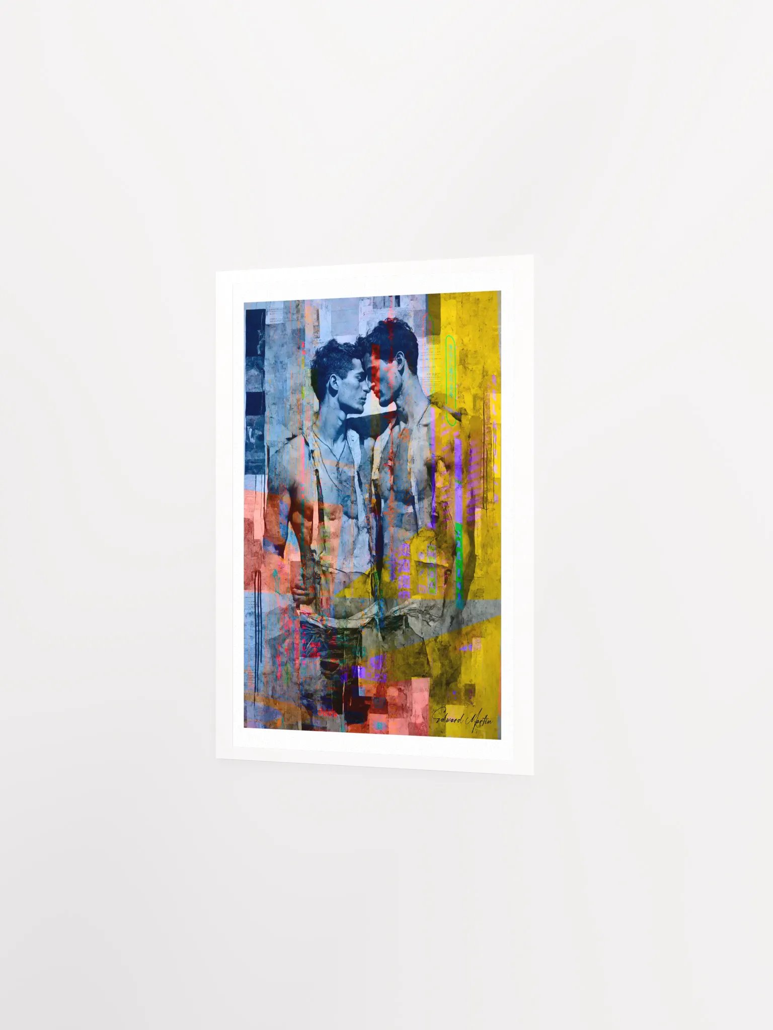 Vibrant Encounter by Edward Martin: Mixed Media Collage Print: Matte Poster product image (11)