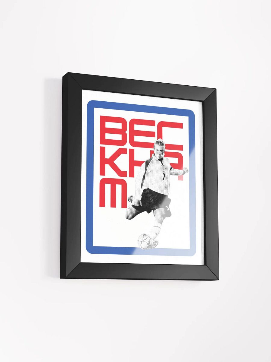 David Beckham BW England Name Art Framed Print product image (2)