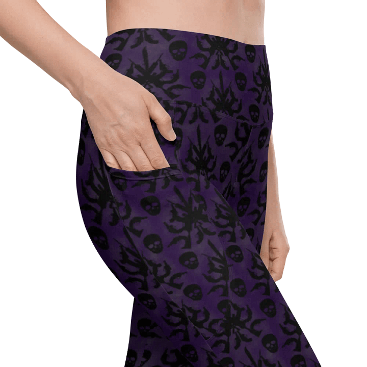 Gothic 2A High Waist Pocket Leggings - Purple product image (1)