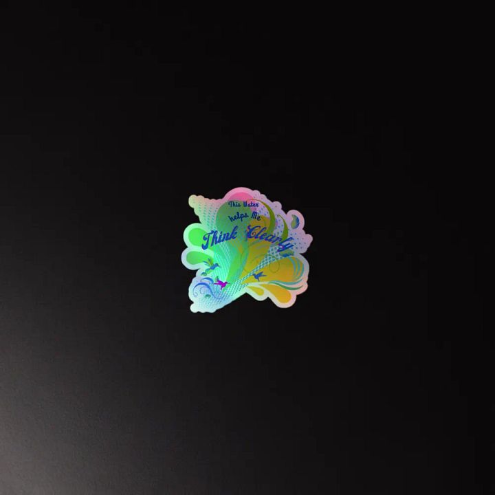 Sticker helps me think clearly droplets design with hummingbirds product image (4)