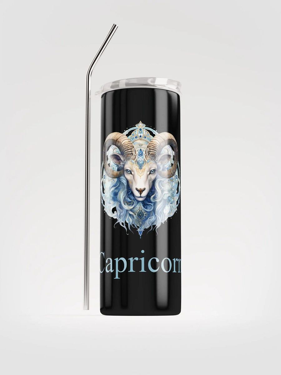 Blue Capricorn Zodiac Stainless Steel Tumbler: Sip in Zodiac Splendor product image (1)