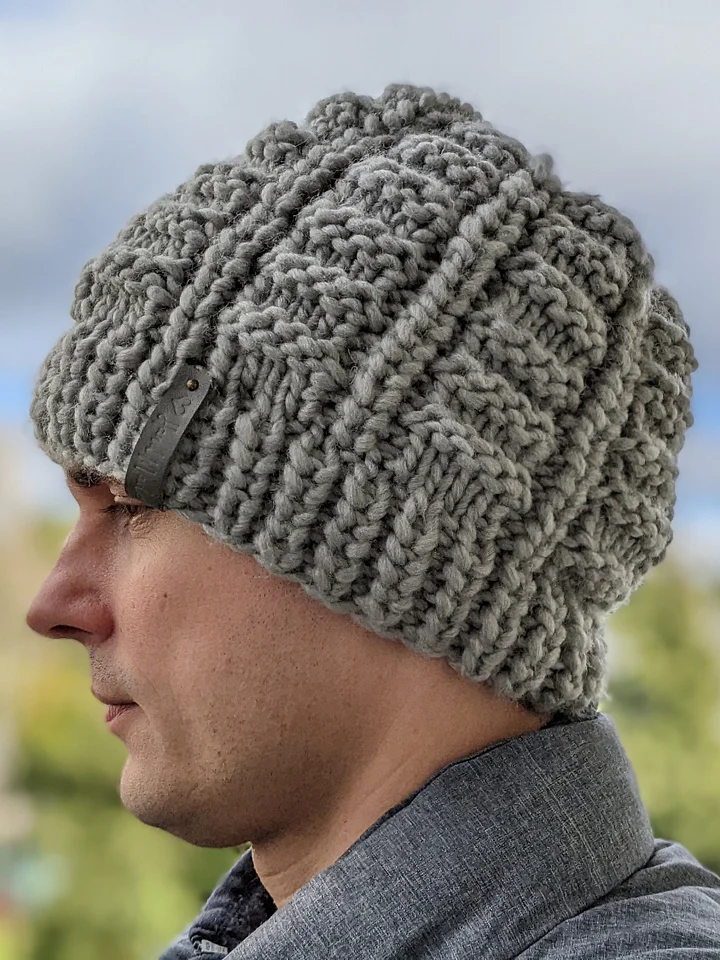 Chunky Knit Men’s Slouchy Hat Pattern product image (2)
