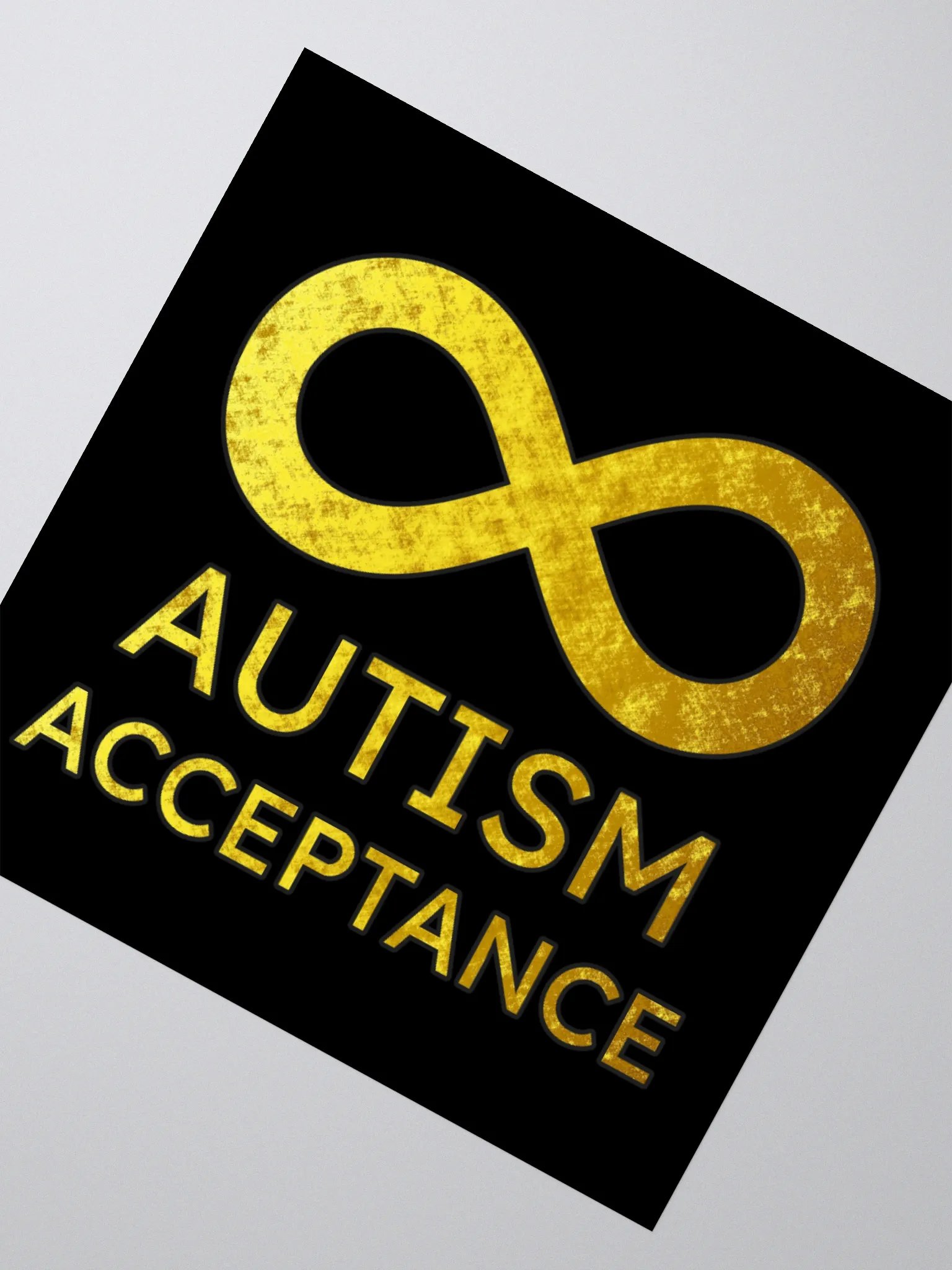 Golden Infinity Autism Acceptance Sticker (No Overlap Lines) product image (2)