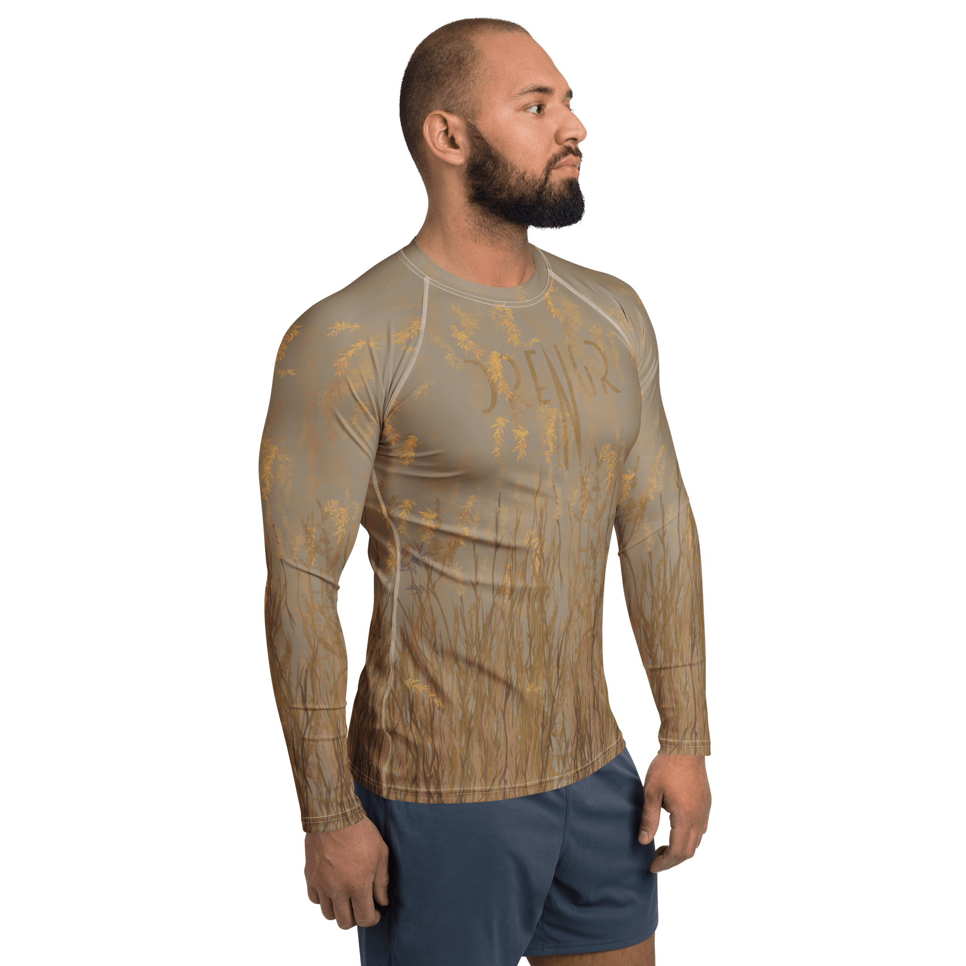 DRENGR Weeds Tan Long Rash Guard product image (4)