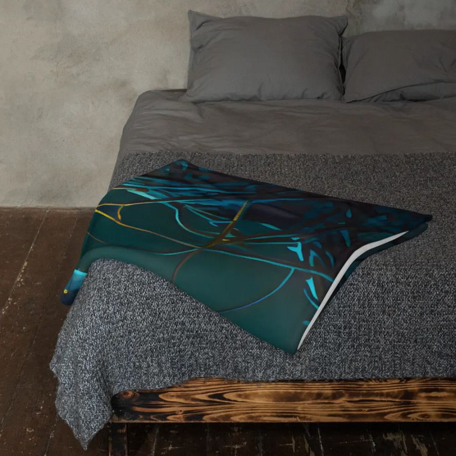 Black Panther Wild Animal Enchanted Forest Throw Blanket product image (11)