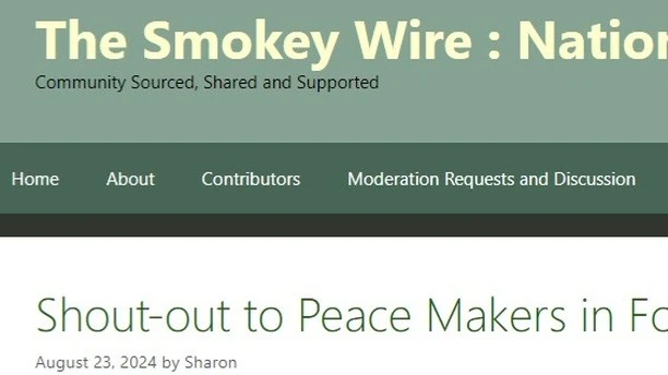 Thanks to the Smokey Wire for sharing this very positive article and recognizing peace-making collaboratives working on impor...