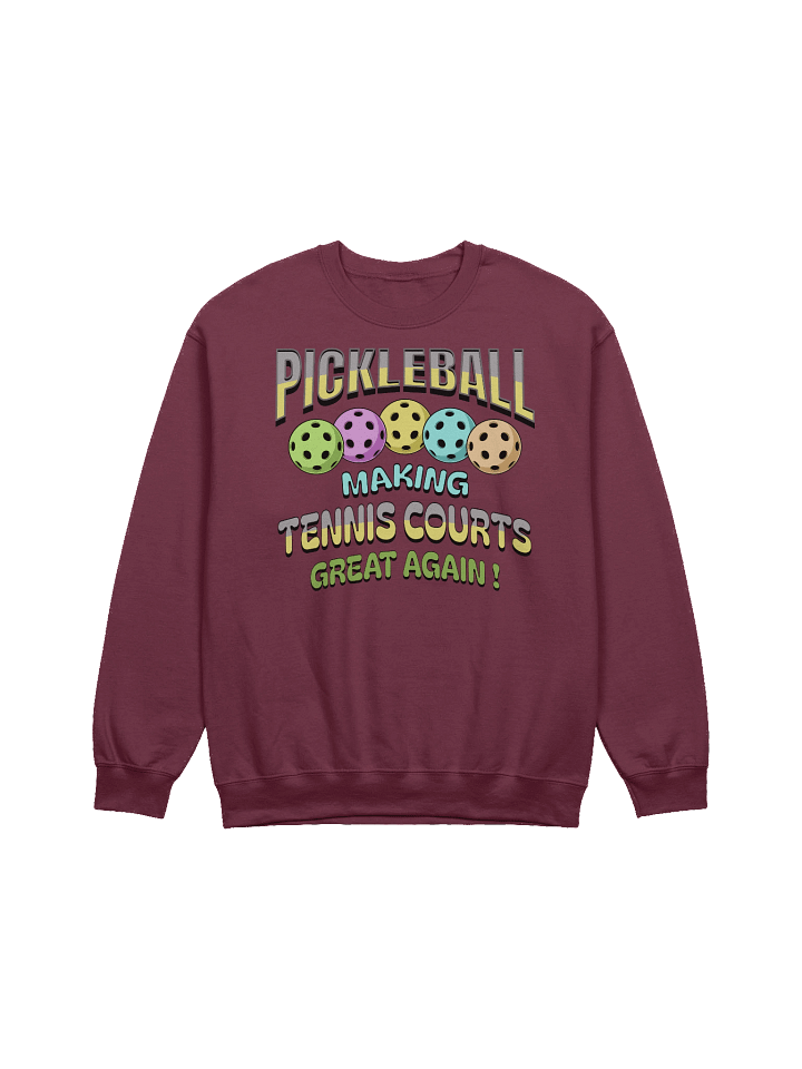 Pickleball Making Tennis Courts Great Again Paradise Crewneck Sweatshirt product image (5)