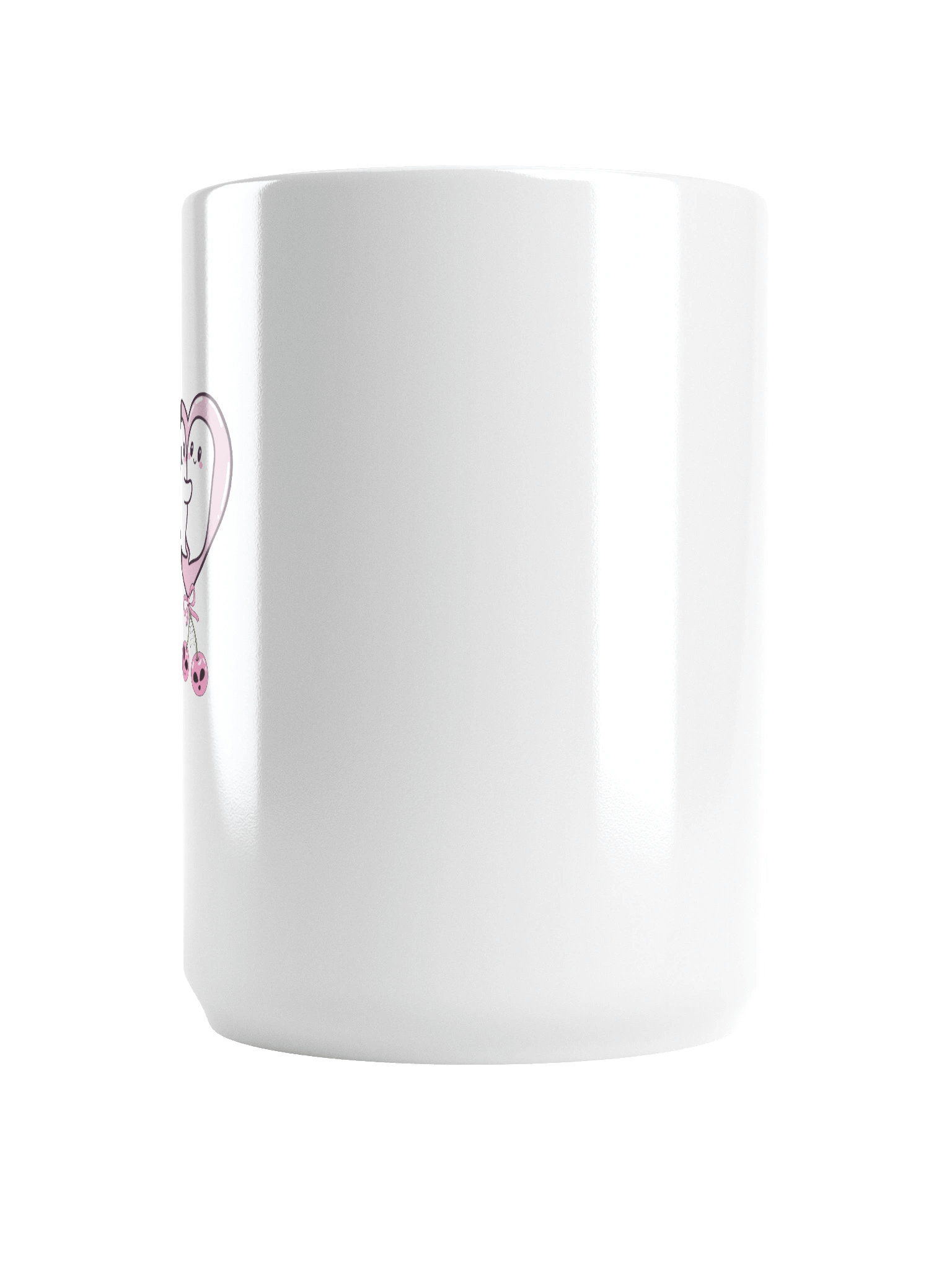 Cute Ghosts in Love Mug – Pink Heart & Cherries product image (6)