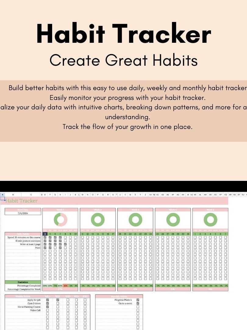 Life Planner Digital Template Google Sheets, Digital Life Planner, Easy Pastel Life Planner for Google Sheet Budget Spreadsheet product image (9)