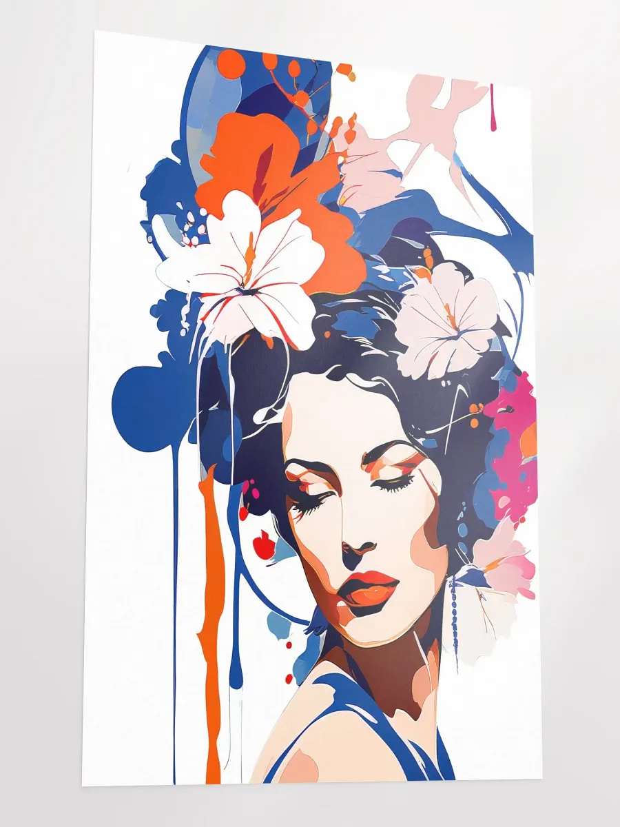 Abstract Woman v5 - Vintage Style Poster - Girly - Large 24x36 Inches product image (3)