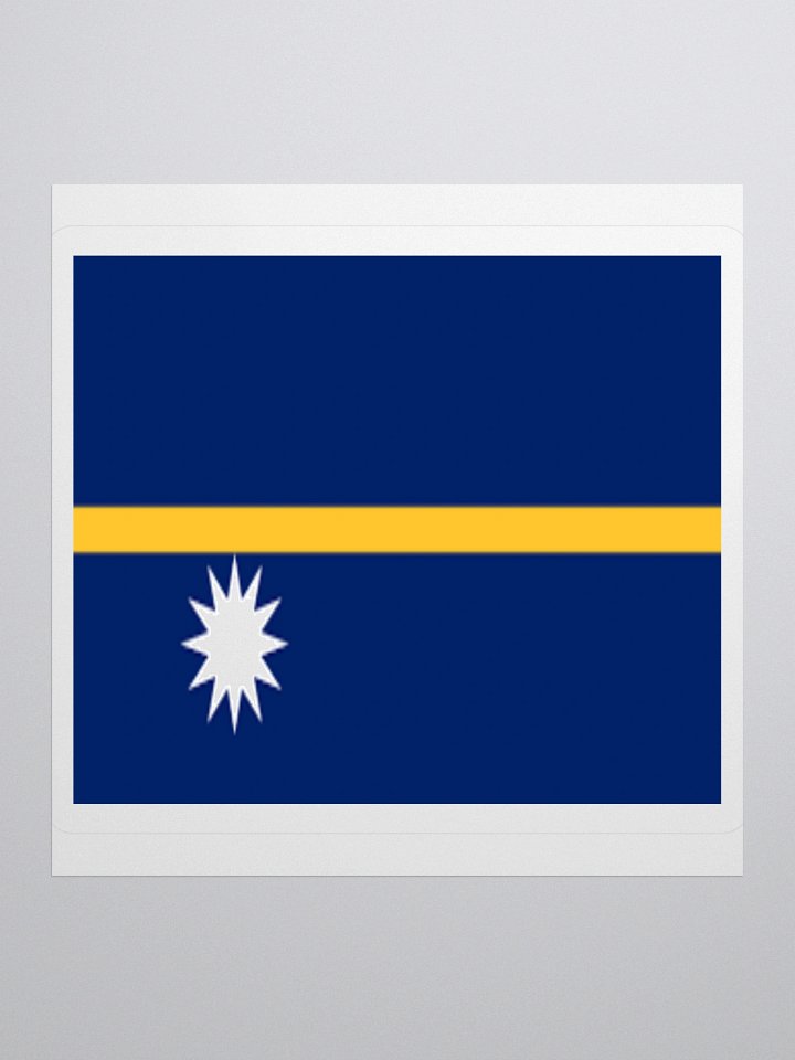 Exclusive Nauru Flag Kiss-Cut Sticker by TDS Music - Unique Design (3" x 3", 4" x 4", 5.5" x 5.5") product image (1)
