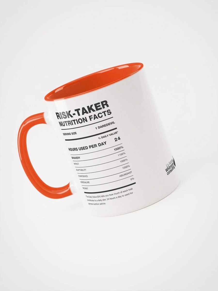 RISK-TAKER Nutrition Facts Ceramic Mug product image (3)