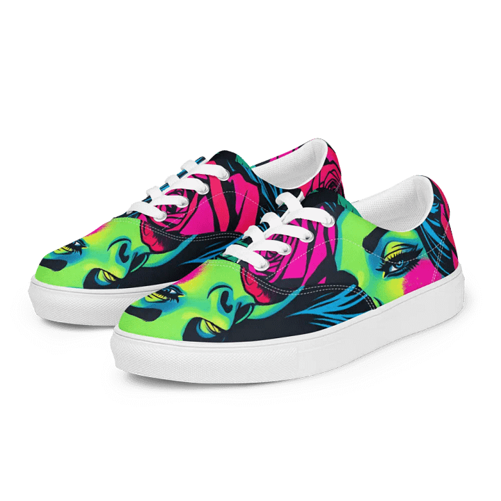 Neon Grafitti Amiga, Lace-Up Canvas Shoes, Women's sizes product image (2)