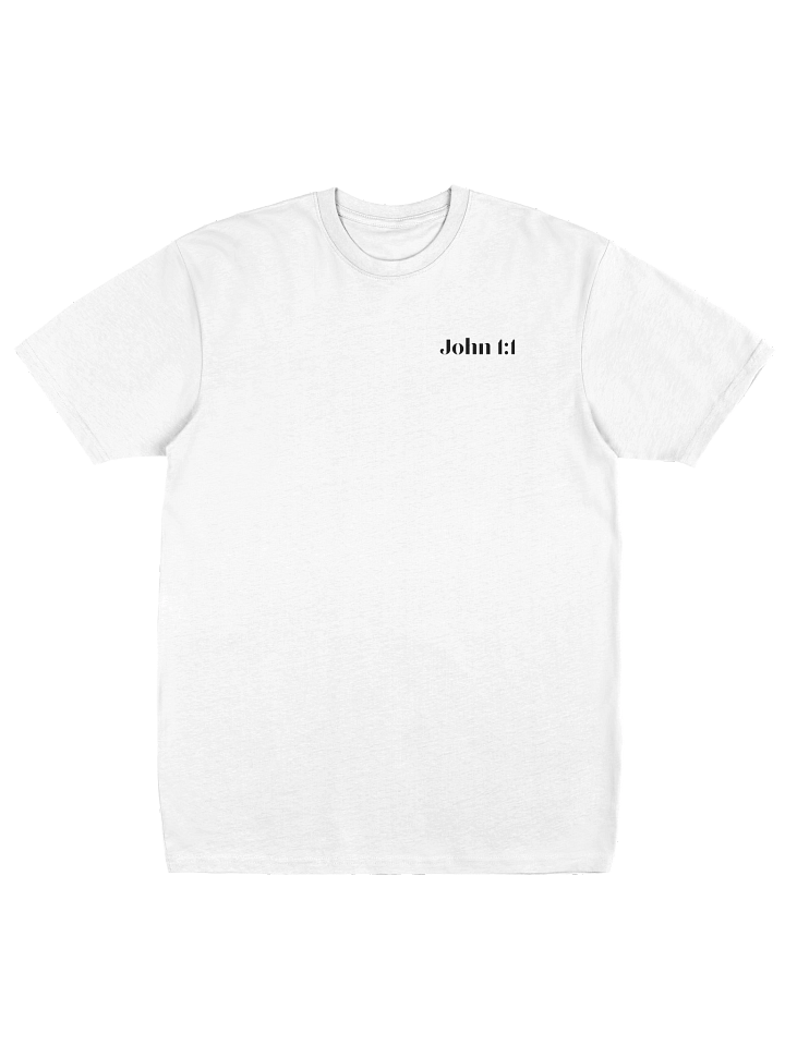 John 1:1 Verse Heavyweight Shirt (White) - John 1:1 Co. product image (1)